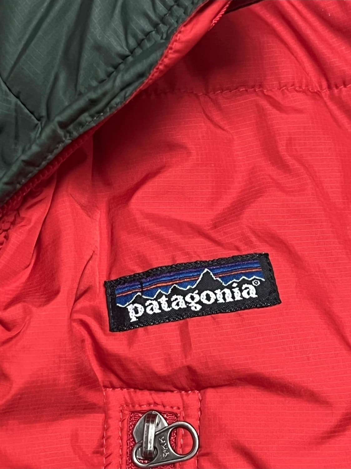 파타고니아 레드/카키 패딩 자켓 퍼프 s 100 상품이미지5