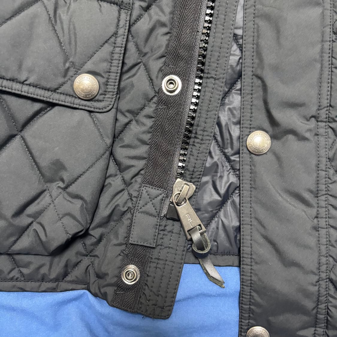 [L] 폴로 랄프로렌 퀼팅 바이커 자켓 블랙 상품이미지4