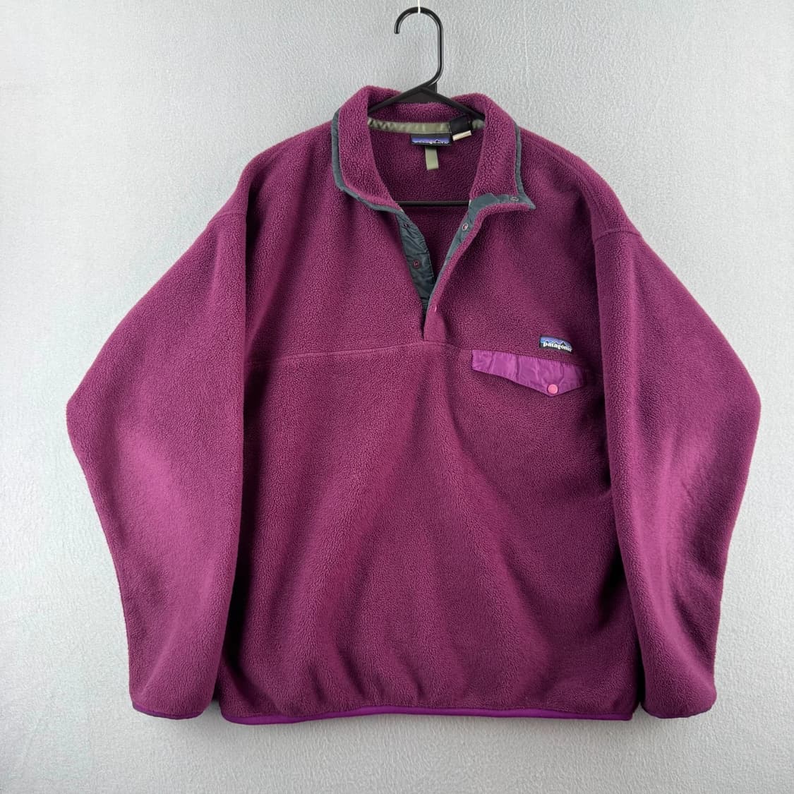 90s 자메이카 파타고니아 신칠라 스냅-T 마젠타 퍼플 상품이미지1