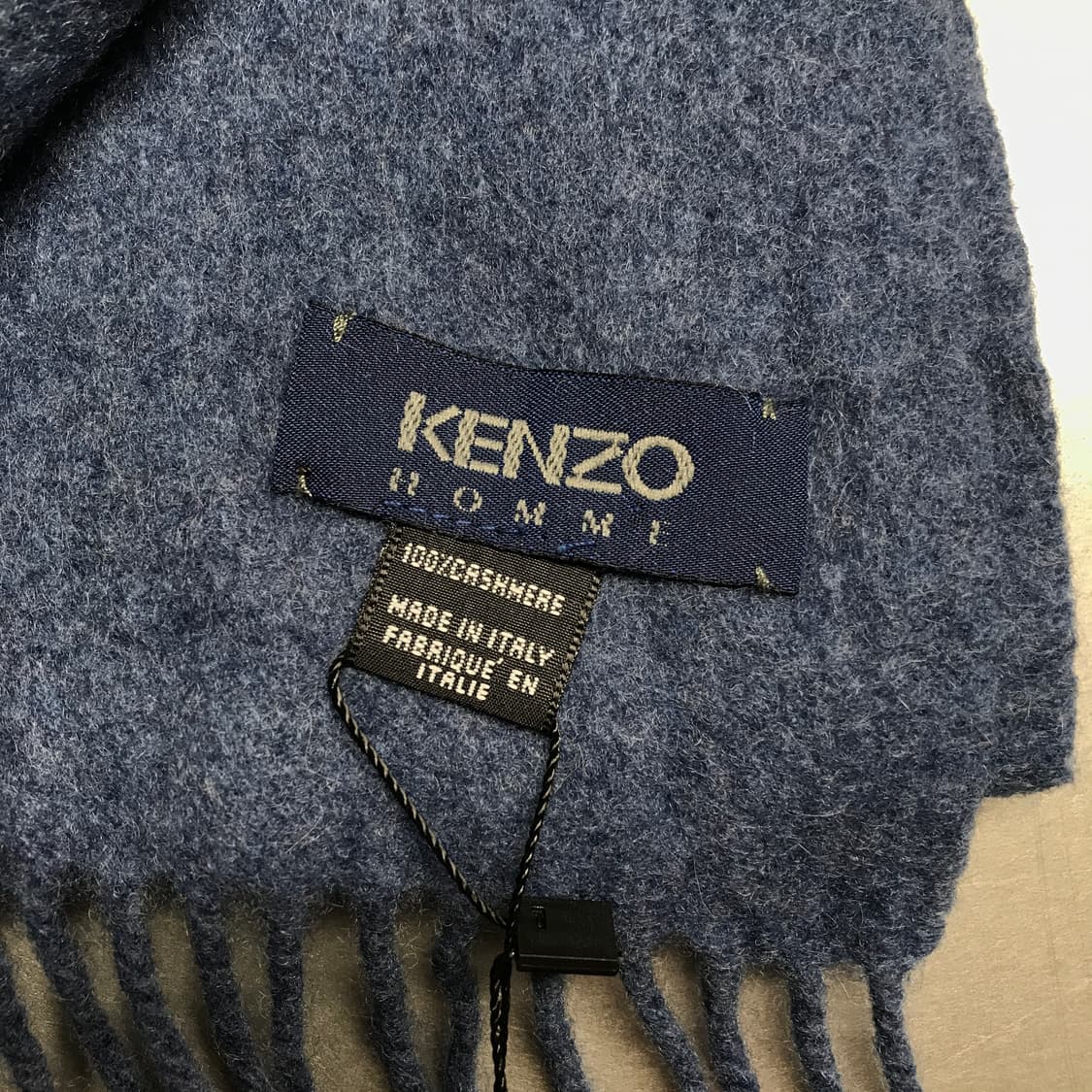 겐조 캐시미어 로고 머플러 블루 상품이미지5