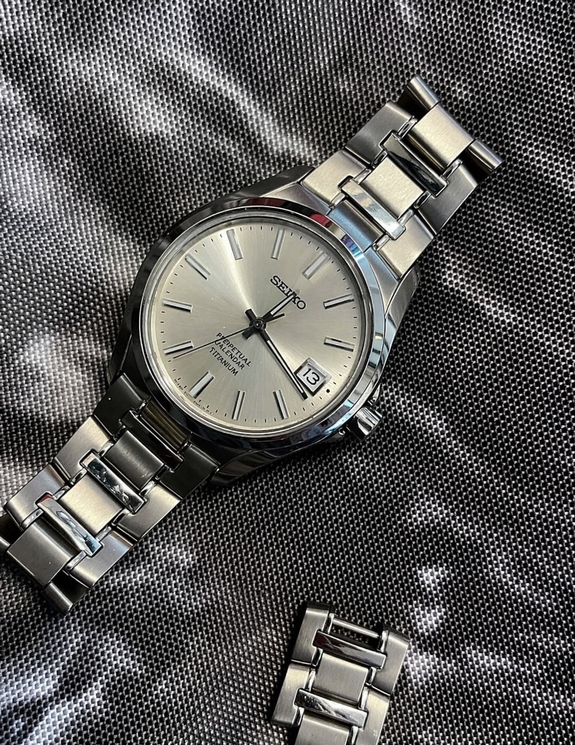 !!!!!초 희귀 레어 세이코 풀티타늄 샴페인 퍼페츄얼 캘린더   상품이미지1