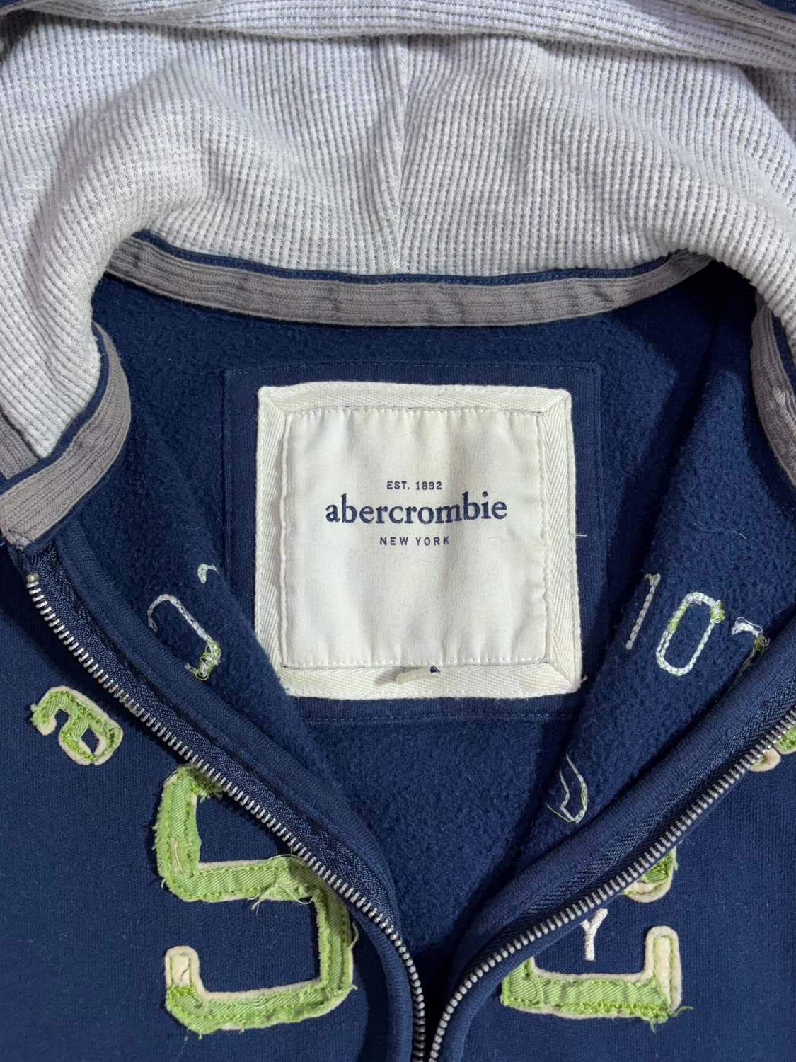 아베크롬비 네이비 빅로고 투웨이 후드집업  상품이미지7