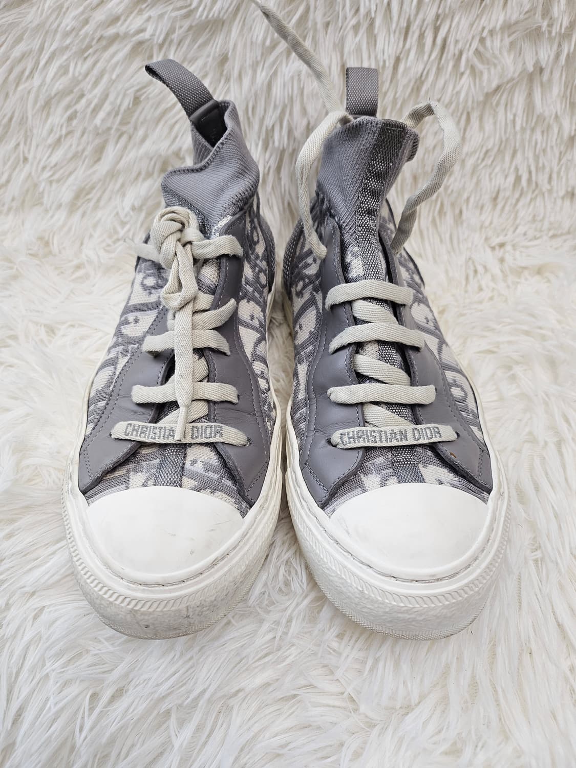 디올 오블리크 하이탑 스니커즈 그레이 35 상품이미지2