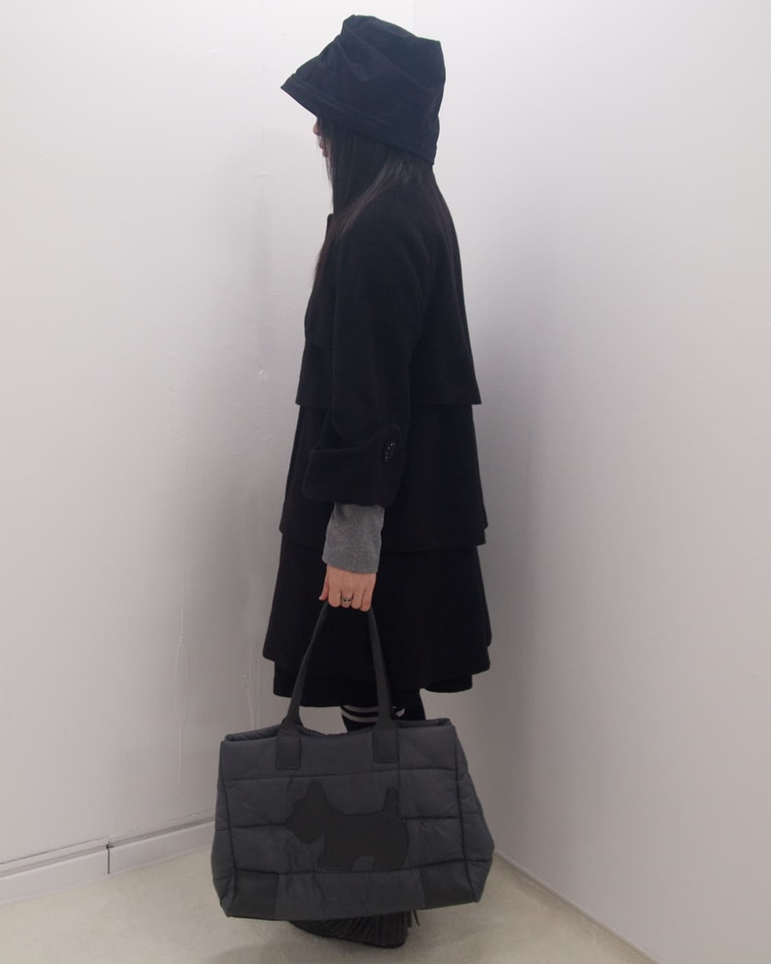 Layered cancan babydoll wool coat 상품이미지6