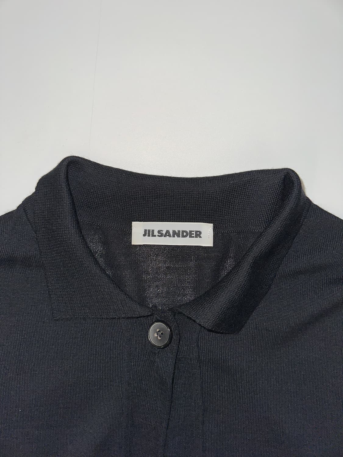 질샌더  jil sander 블랙 원버튼 7부 소매 가디건 (40) 상품이미지4