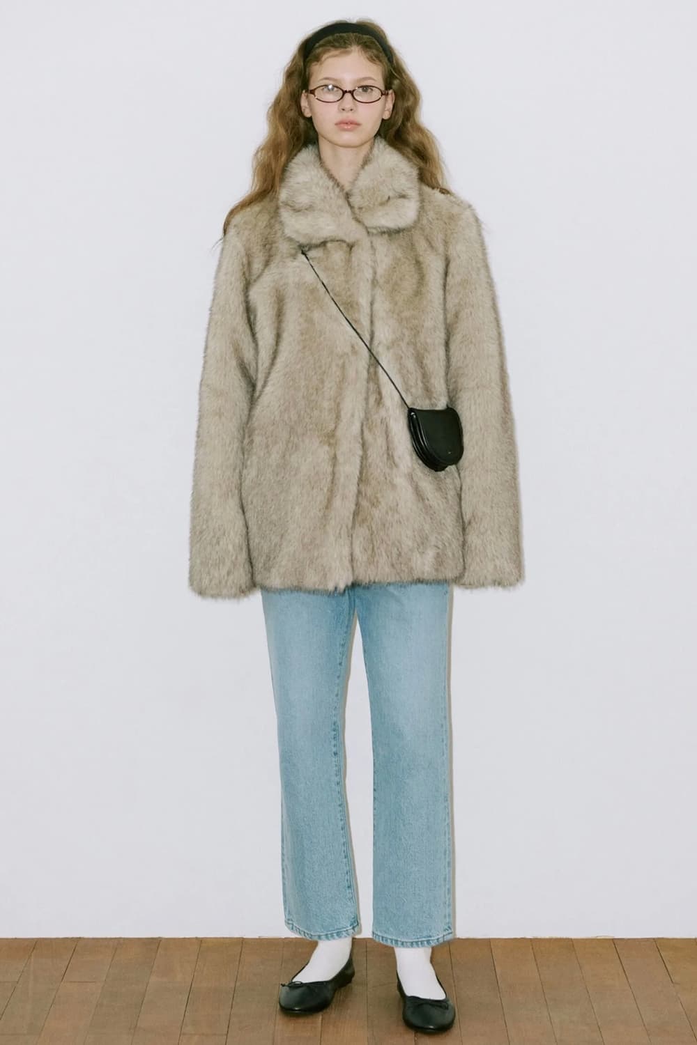 시눈 Heavy Mix Fur Jacket (ash brown) 상품이미지1