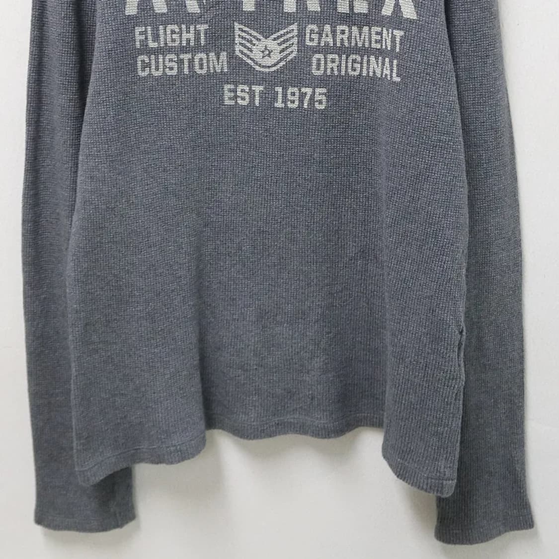 아비렉스 레터링 와플 긴팔 티셔츠 61484 상품이미지4