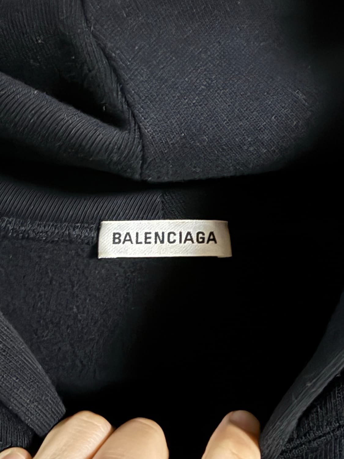 발렌시아가 스피드헌터 오버핏 후드집업 블랙  상품이미지3