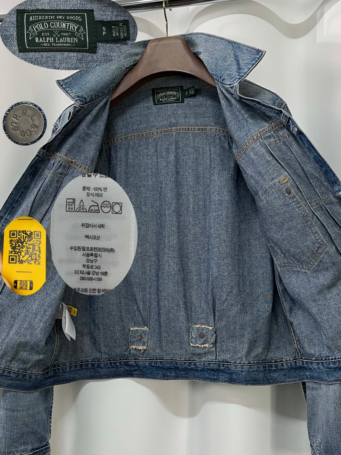 폴로 컨트리 Type1 디스트레스드 리페어 트러커 데님자켓 상품이미지3