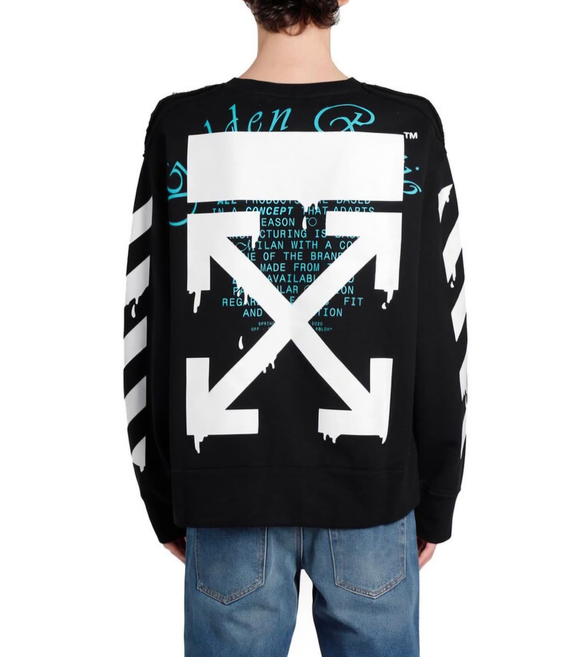 오프화이트 드리핑 애로우 스웻셔츠 상품이미지2