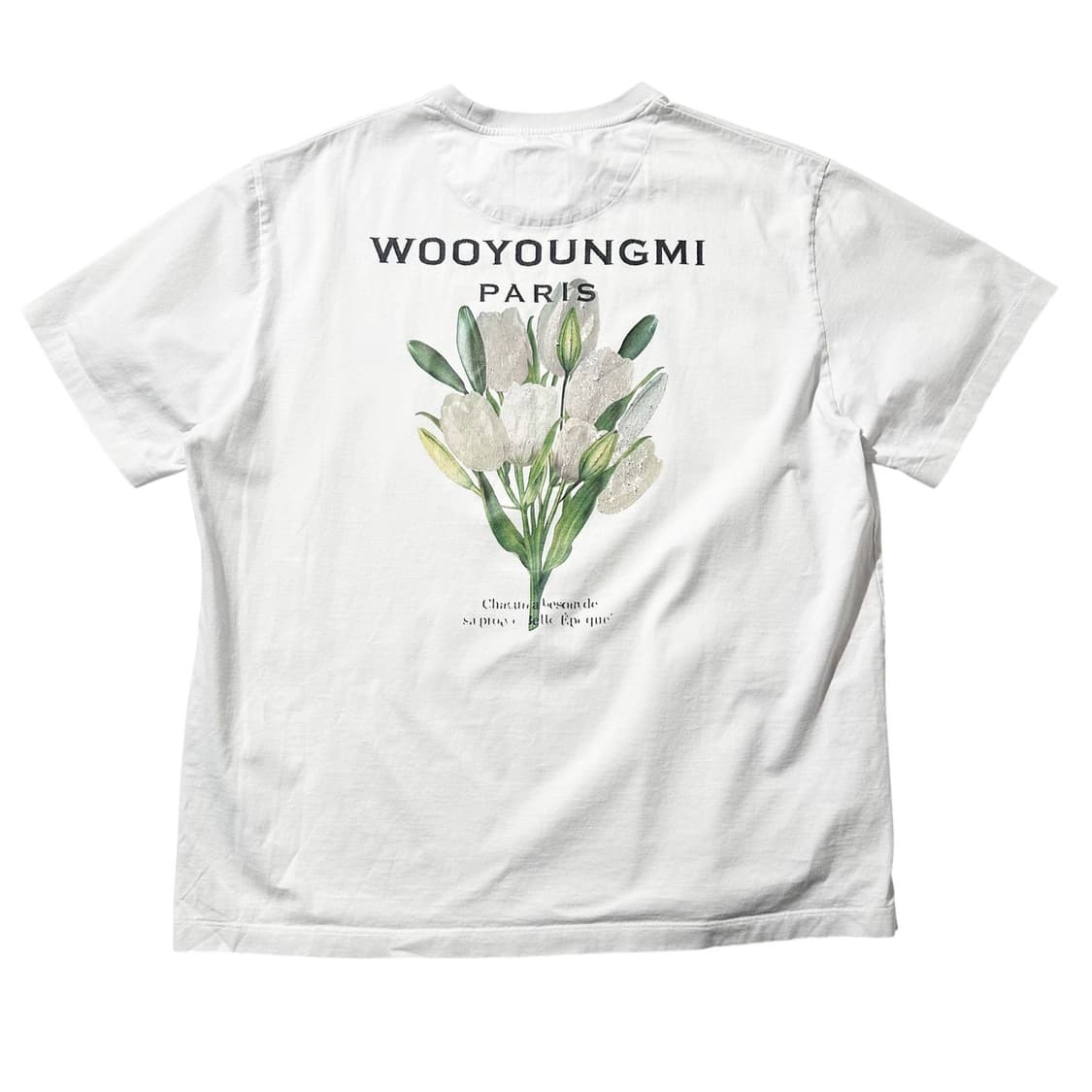 (매장판) 우영미 플라워 프린트 백로고 반팔 티셔츠 상품이미지1