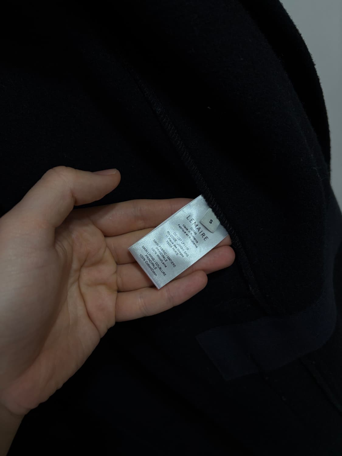 르메르 랩코트 블랙 S 상품이미지5