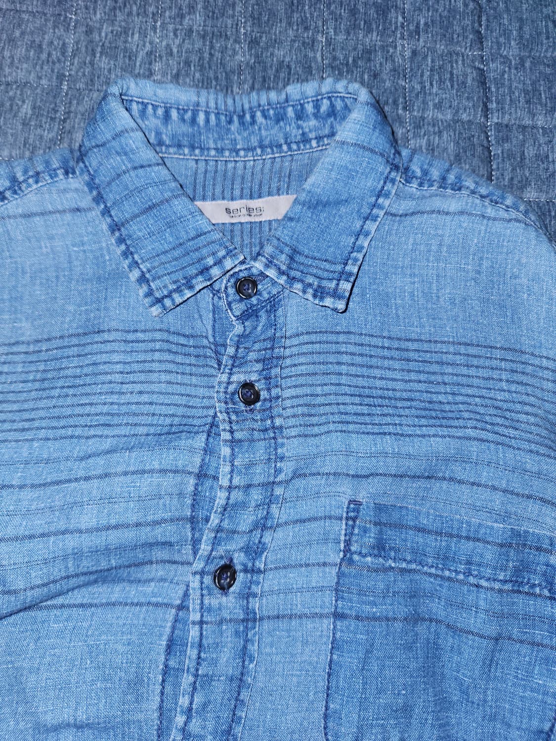 Series 시리즈 린넨 스트라이프 셔츠 상품이미지1