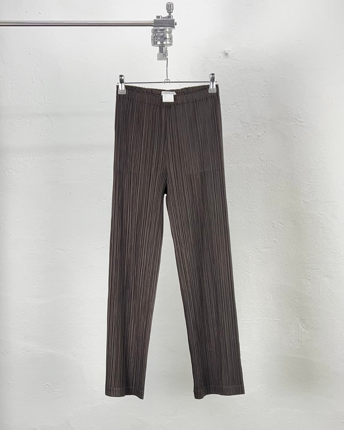 플리츠 플리즈 브라운 레그 스트레이트 플리츠 팬츠 상품이미지1