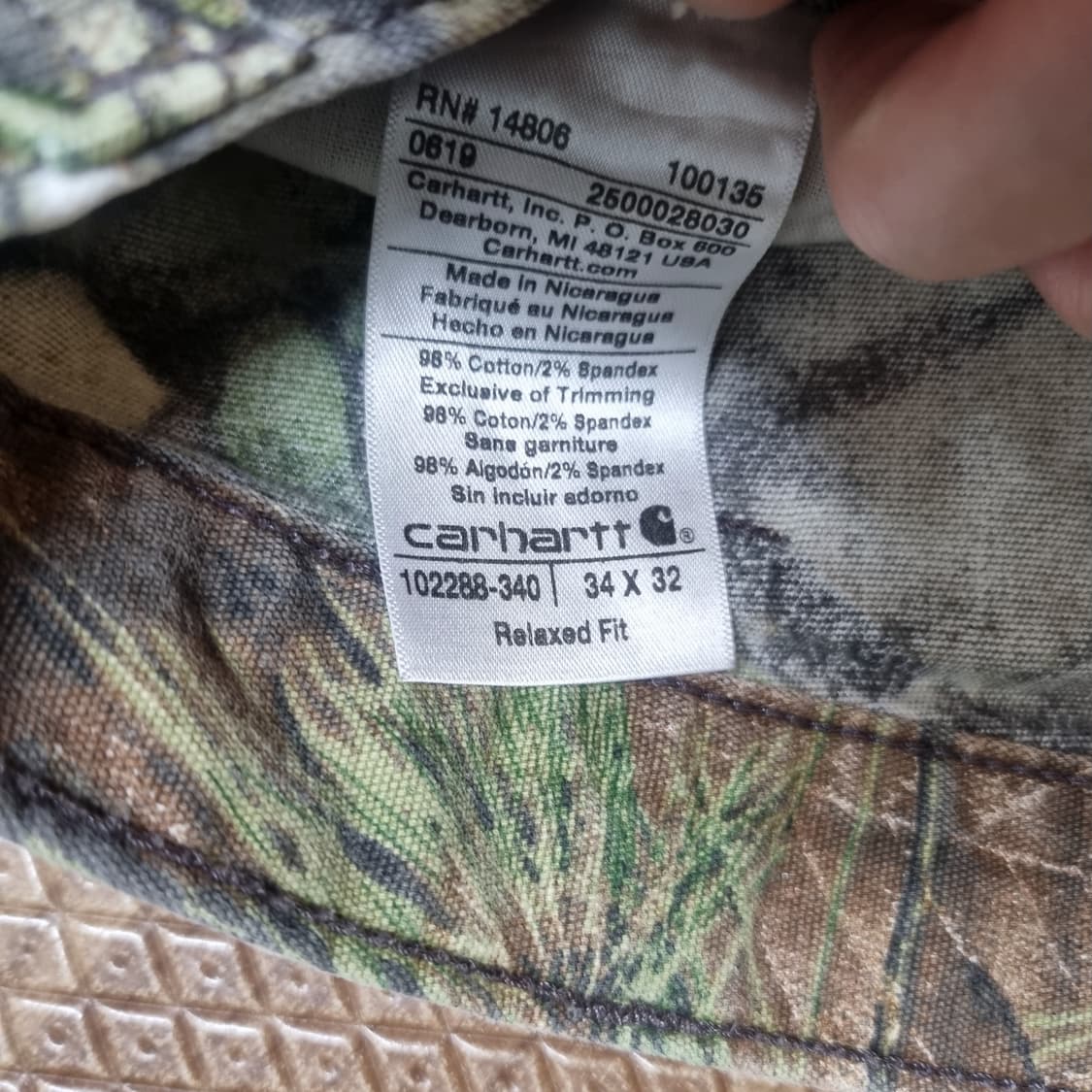 칼하트 리얼트리 34x 32 상품이미지5