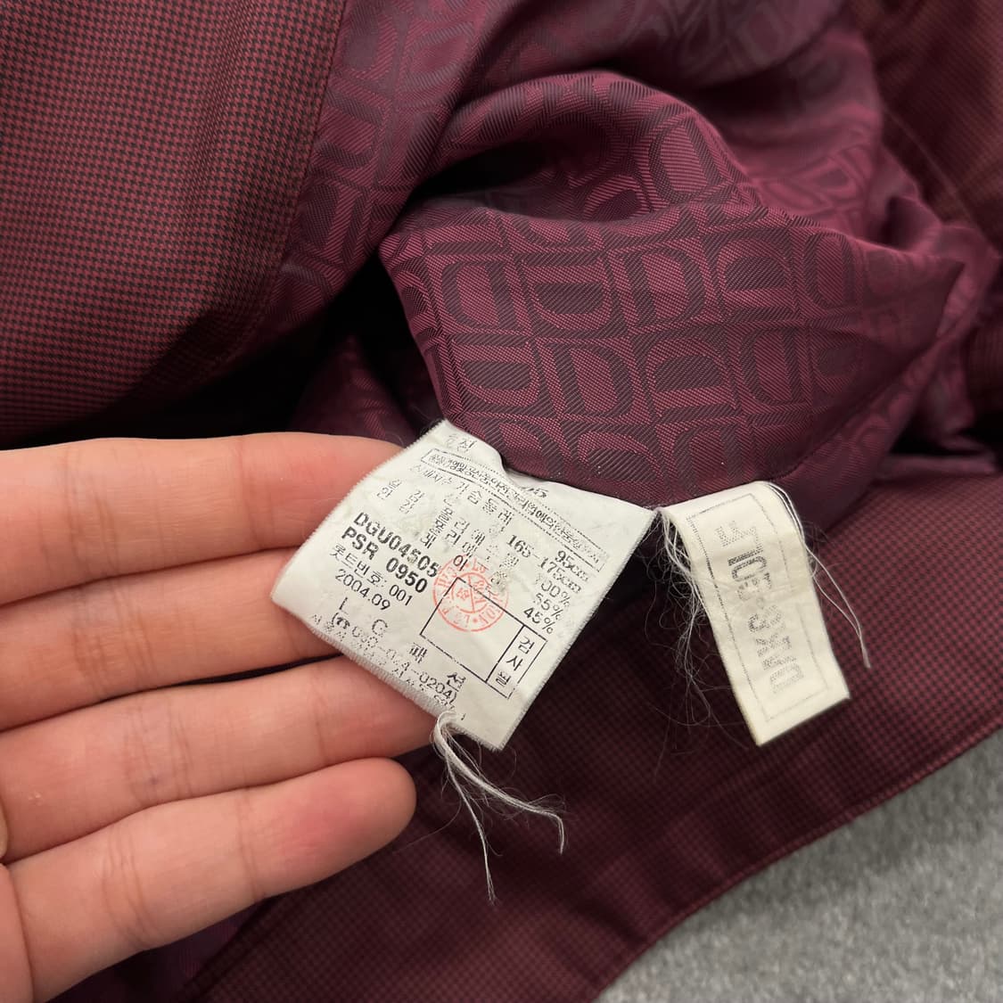 95 닥스 버건디 블루종 자켓 상품이미지5