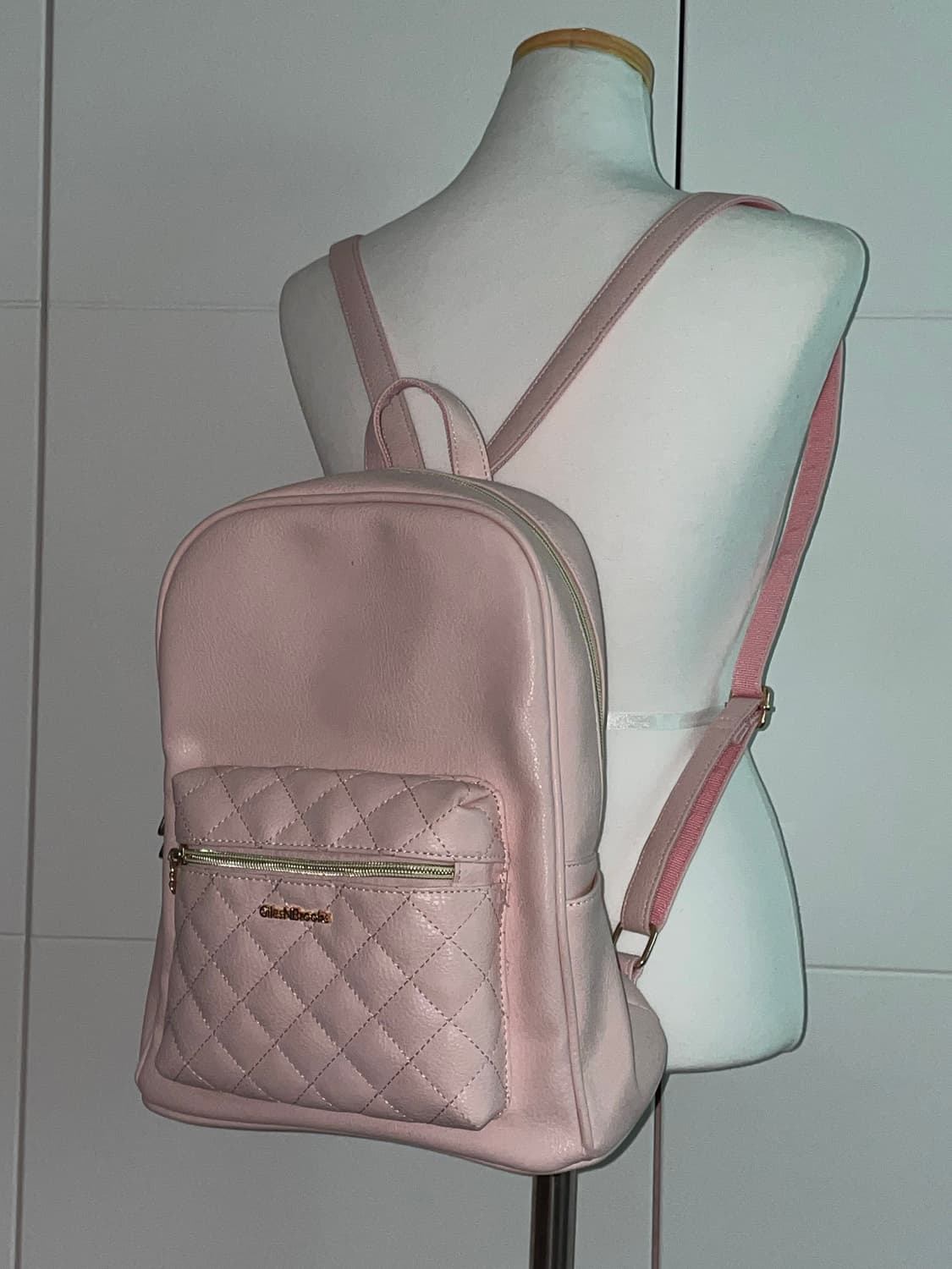 딸기우유 연핑크 갸루 핀터깔 백팩 가방 상품이미지1