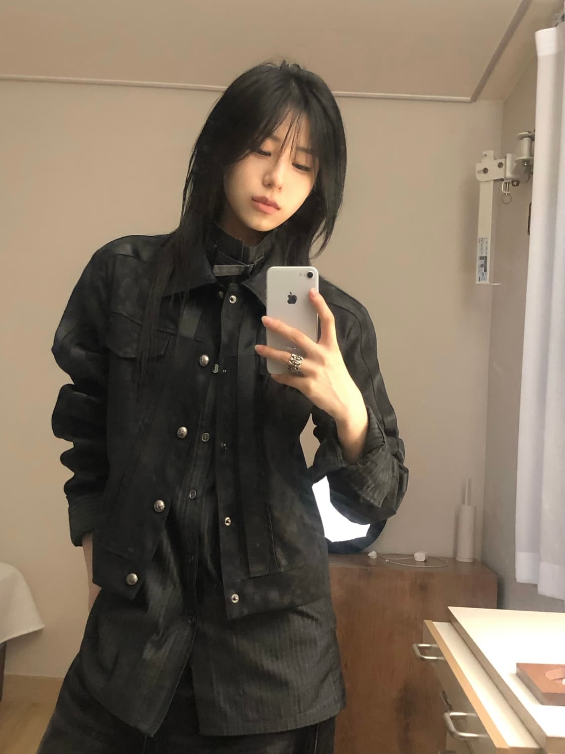 유니섹스 그루비 웨스턴 디테일 셔츠자켓 상품이미지1