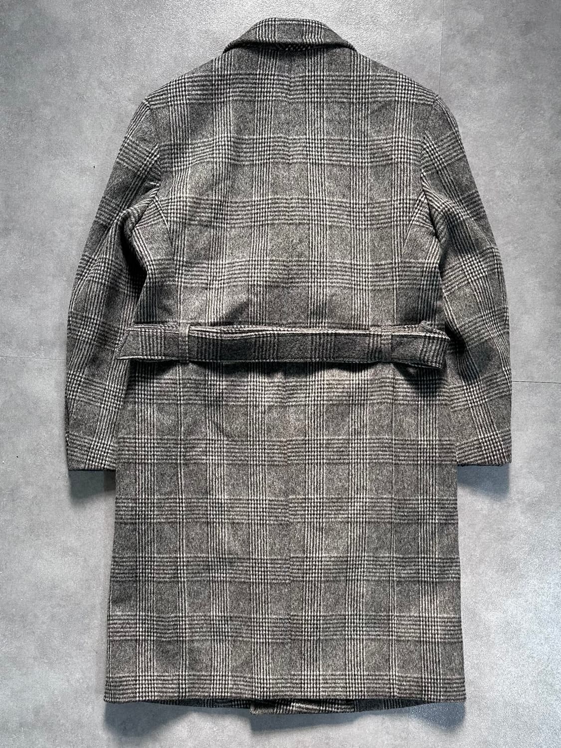 토니웩 글렌체크 울 더블코트 상품이미지4