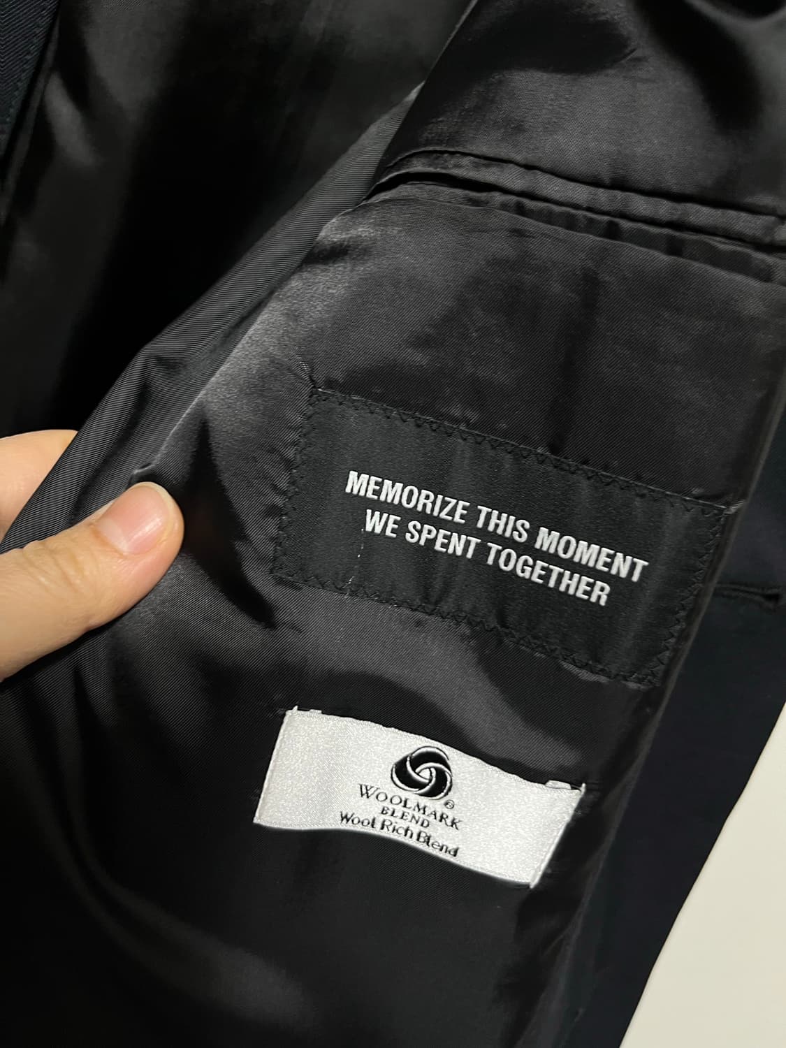 인사일런스 울 혼방 블랙 블레이저 코트 S 상품이미지3
