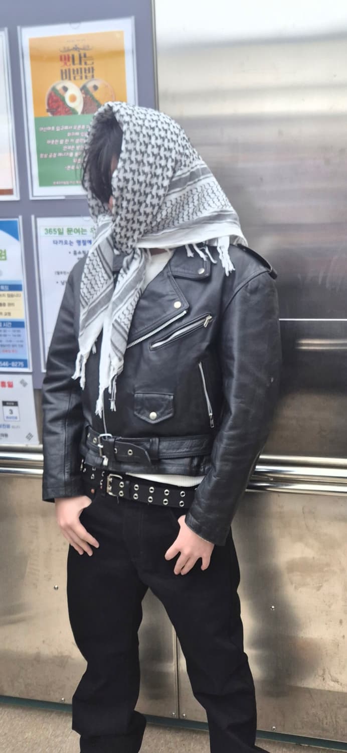 더블 라이더 자켓 소 가죽100 상품이미지1