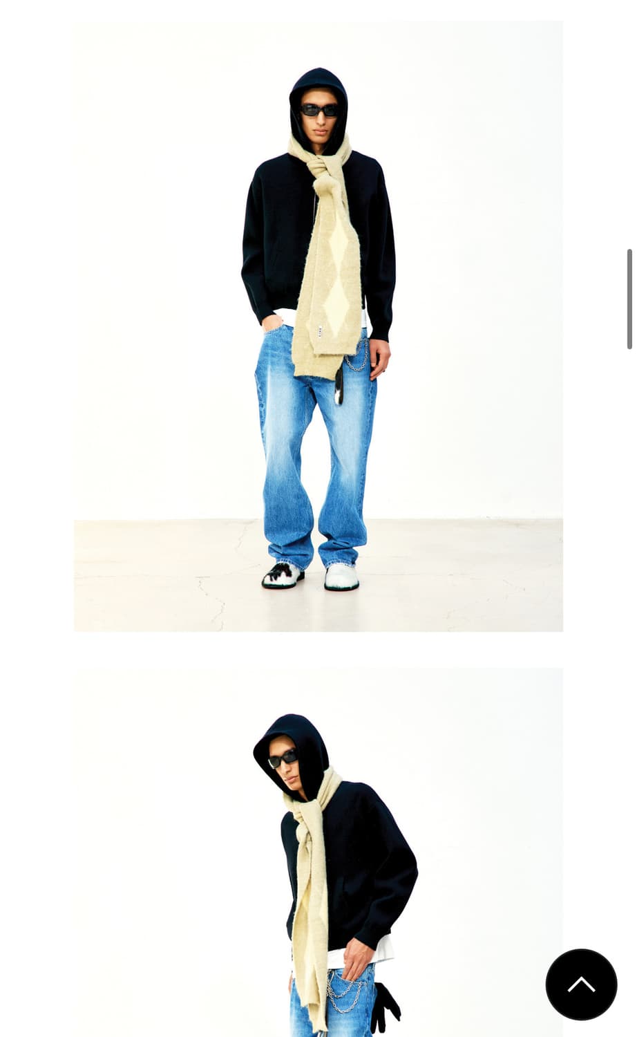 쿠어 더블 페이스 울 후드 집업 XL 상품이미지3