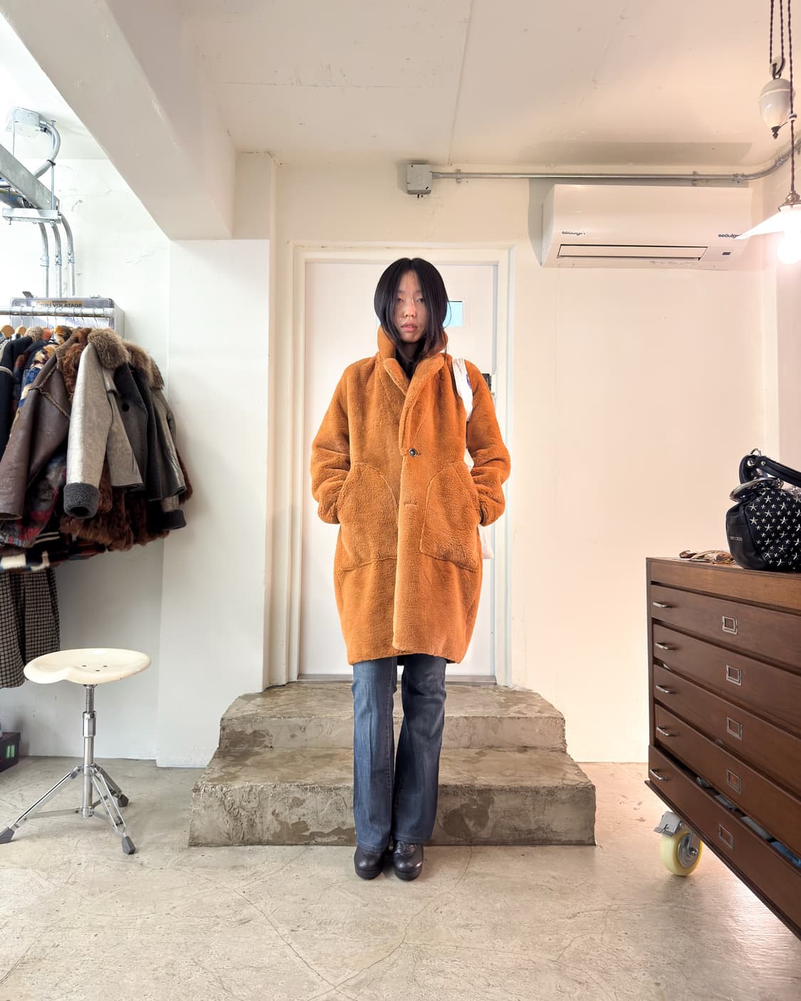 HYSTERIC GLAMOUR Shearling Coat/ Os 상품이미지1
