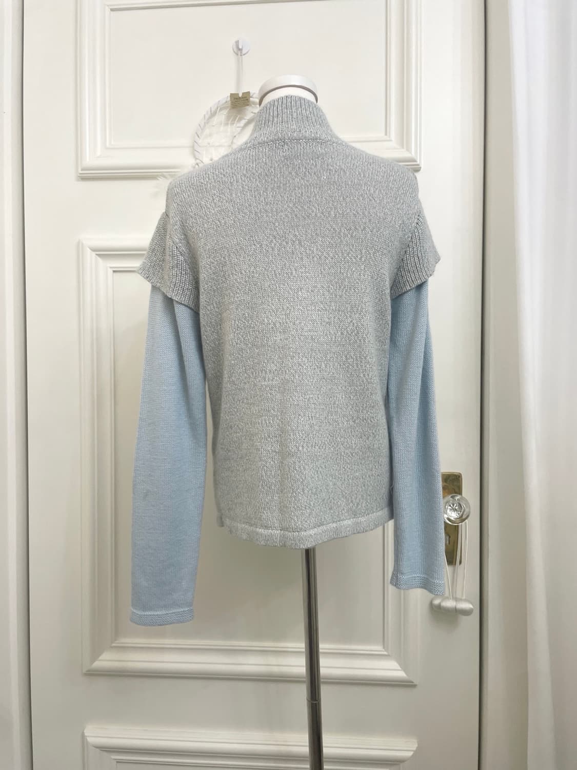 sky blue pocket point mori knit top 상품이미지3