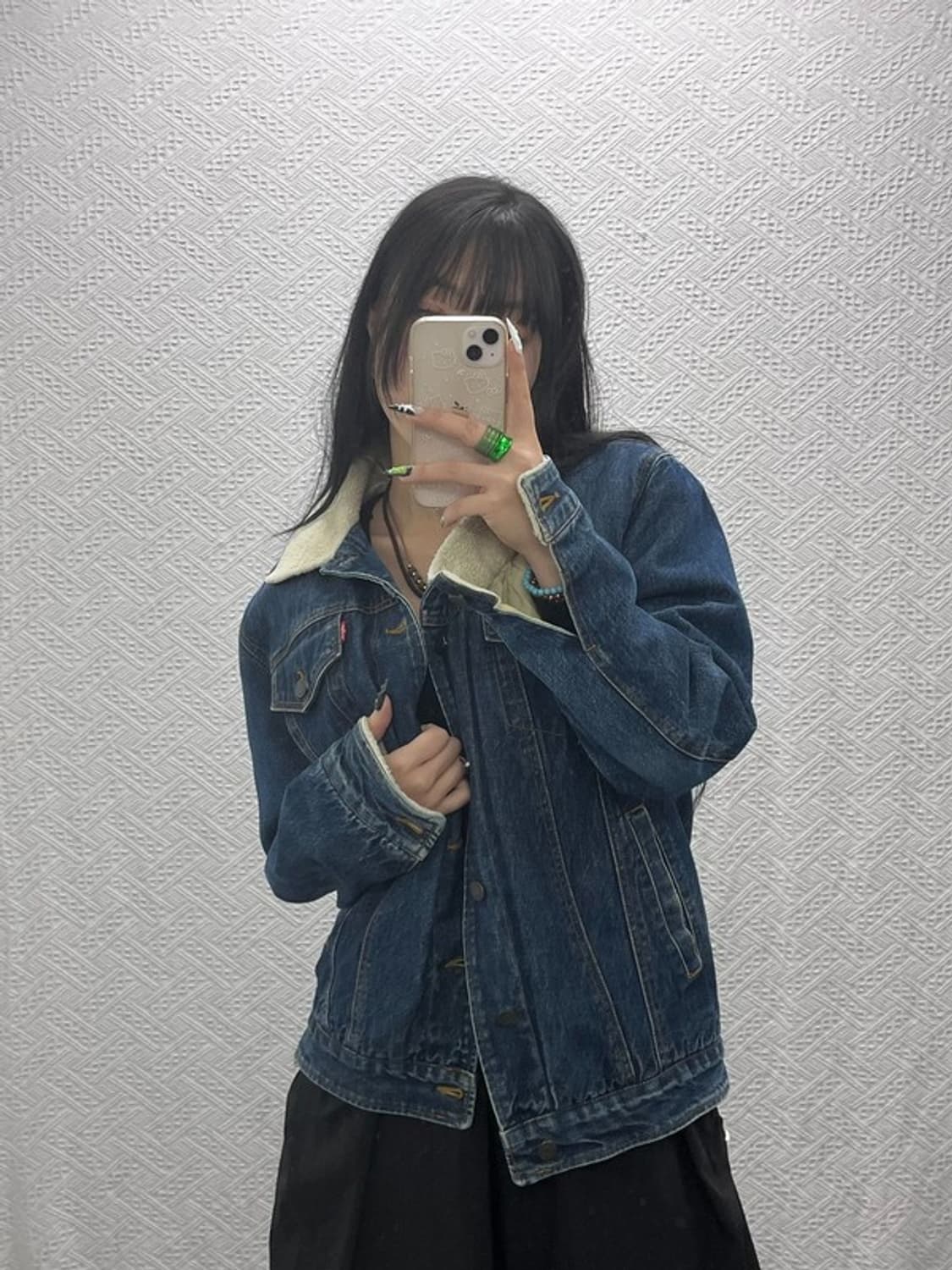 리바이스 컨트리 트러커 빈티지 쉐르파 양털 데님자켓 L C08598 상품이미지2