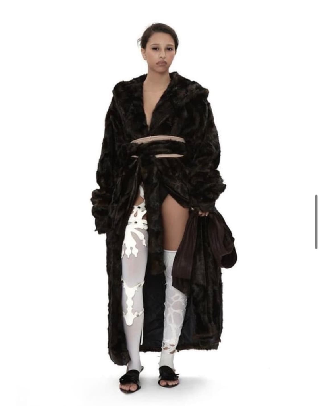 구매)))604서비스 퍼 로브 코트 자켓 상품이미지1