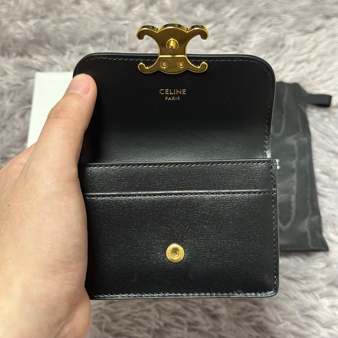 [풀구성] 셀린느 트리옹프 카드지갑 블랙 상품이미지4