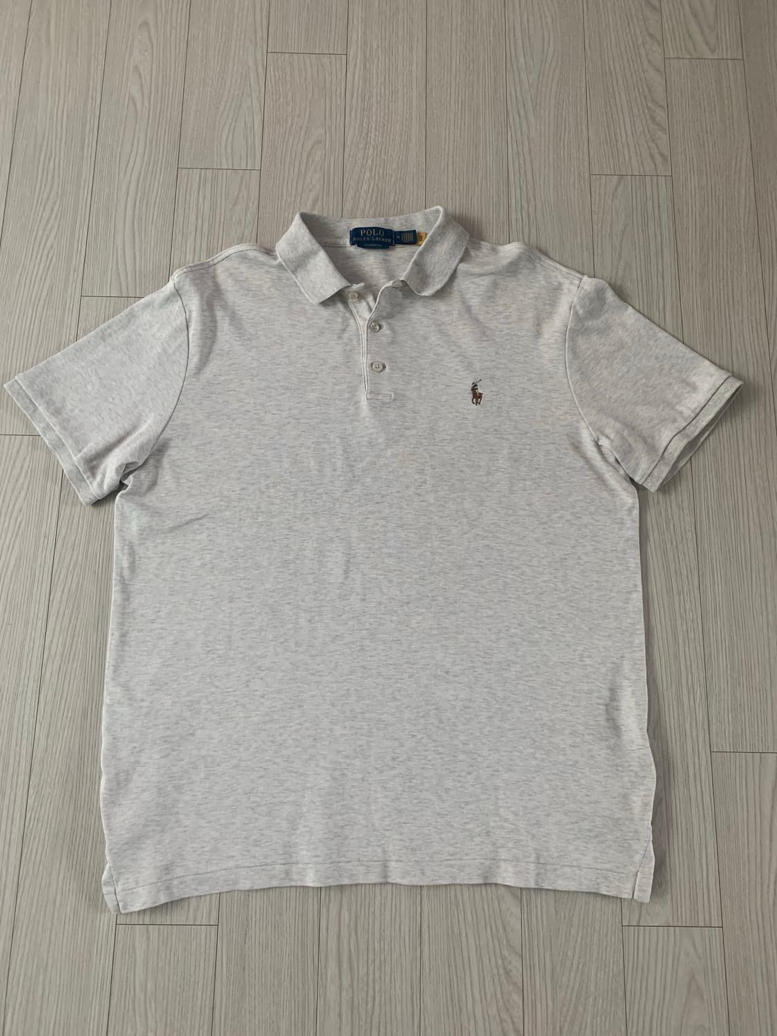 폴로 랄프로렌 헤더 그레이 반팔 카라티 상품이미지1