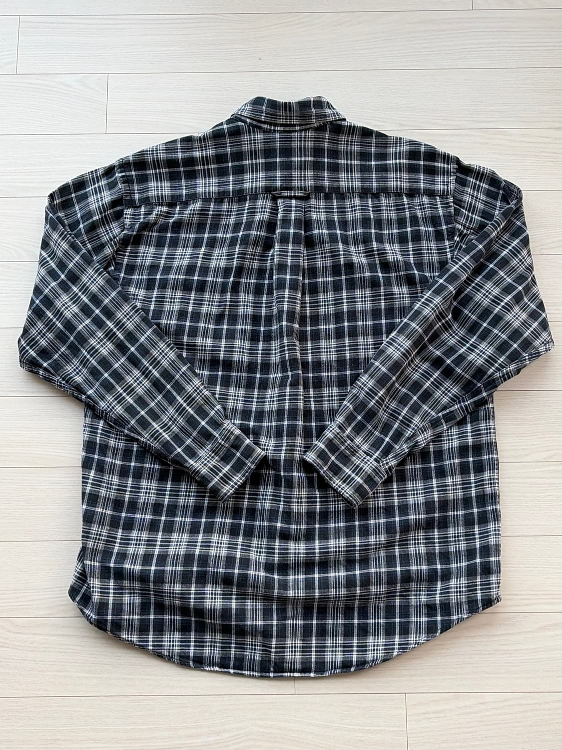 90s 올드 유니클로 체크 셔츠 자켓 M (100-103)  상품이미지2