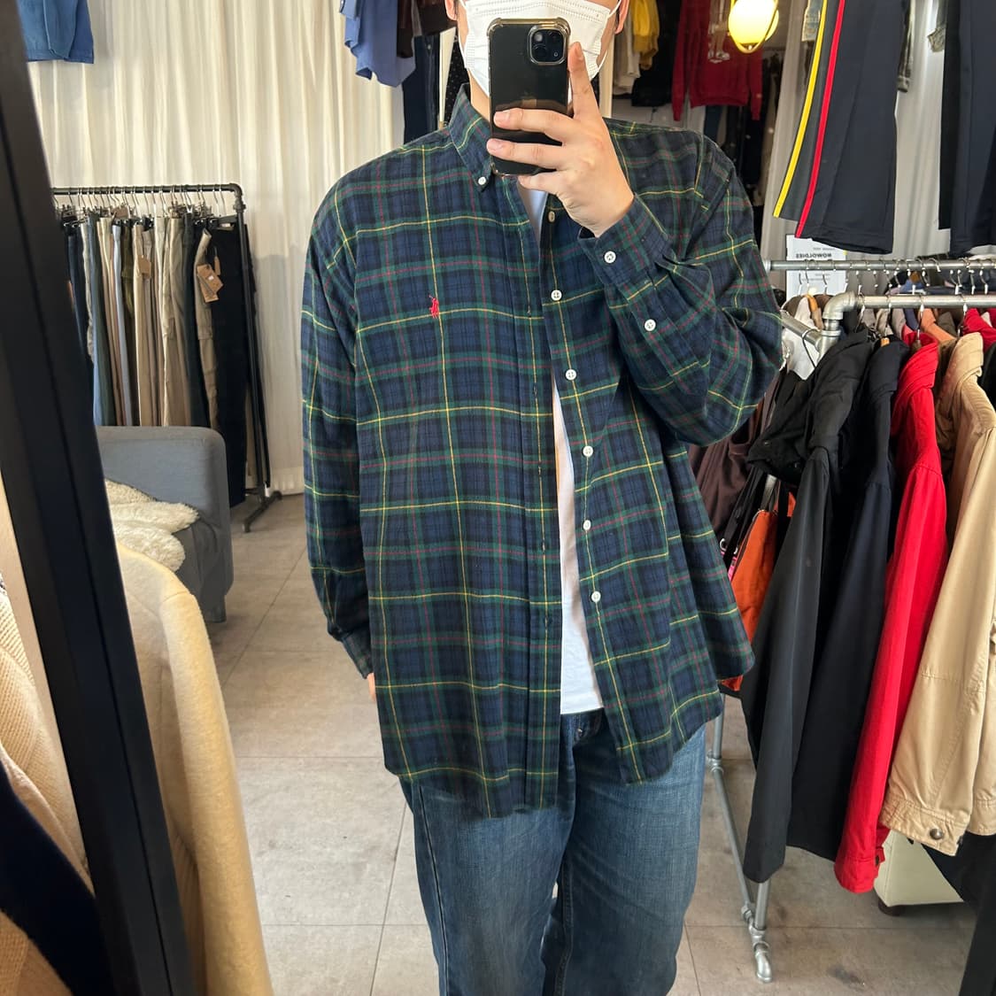 L) 폴로 랄프로렌 클래식 플란넬 체크 셔츠 상품이미지1