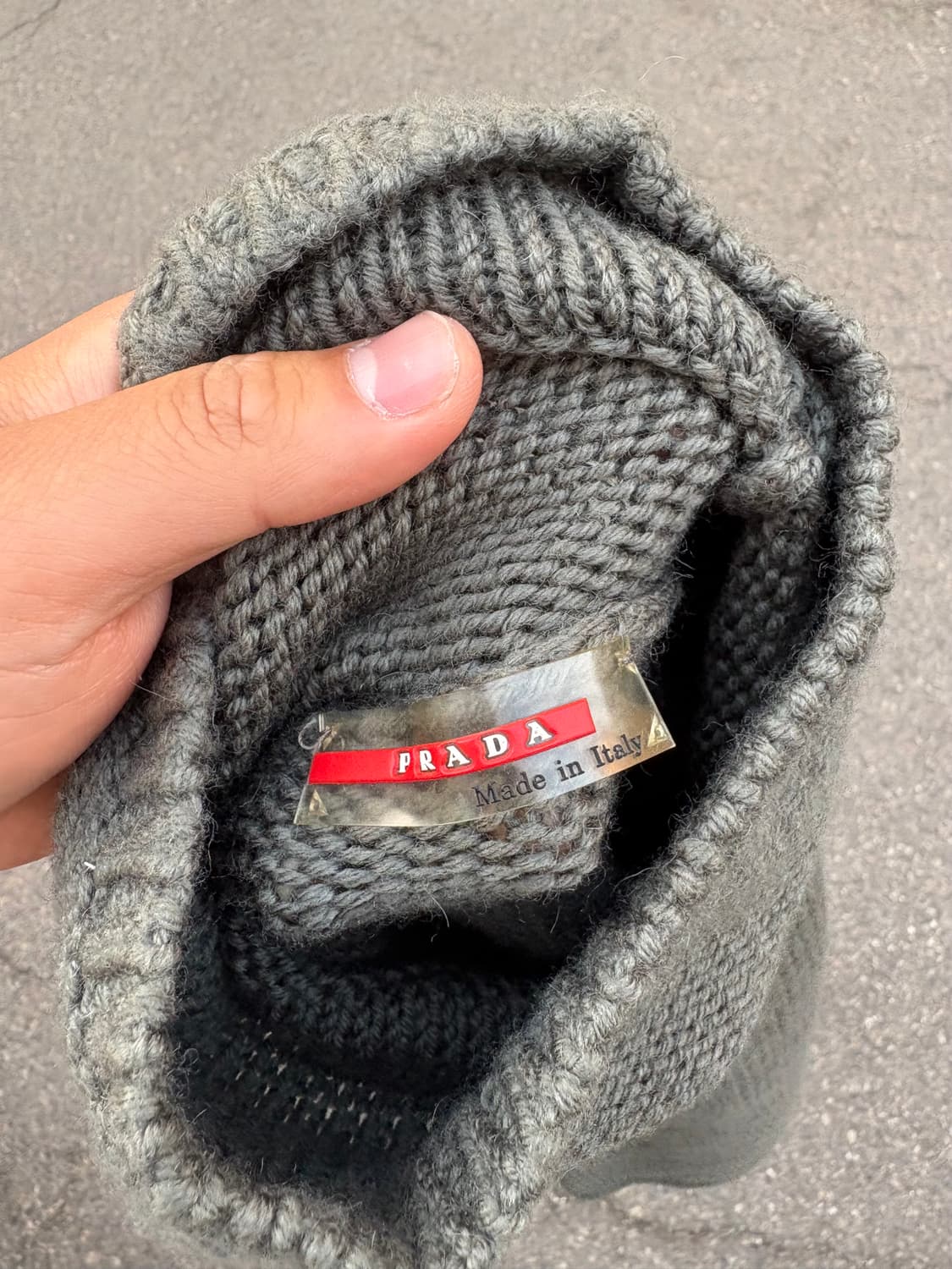 프라다 00s 리네아 로사 피스타치오 터틀넥 스웨터 상품이미지4