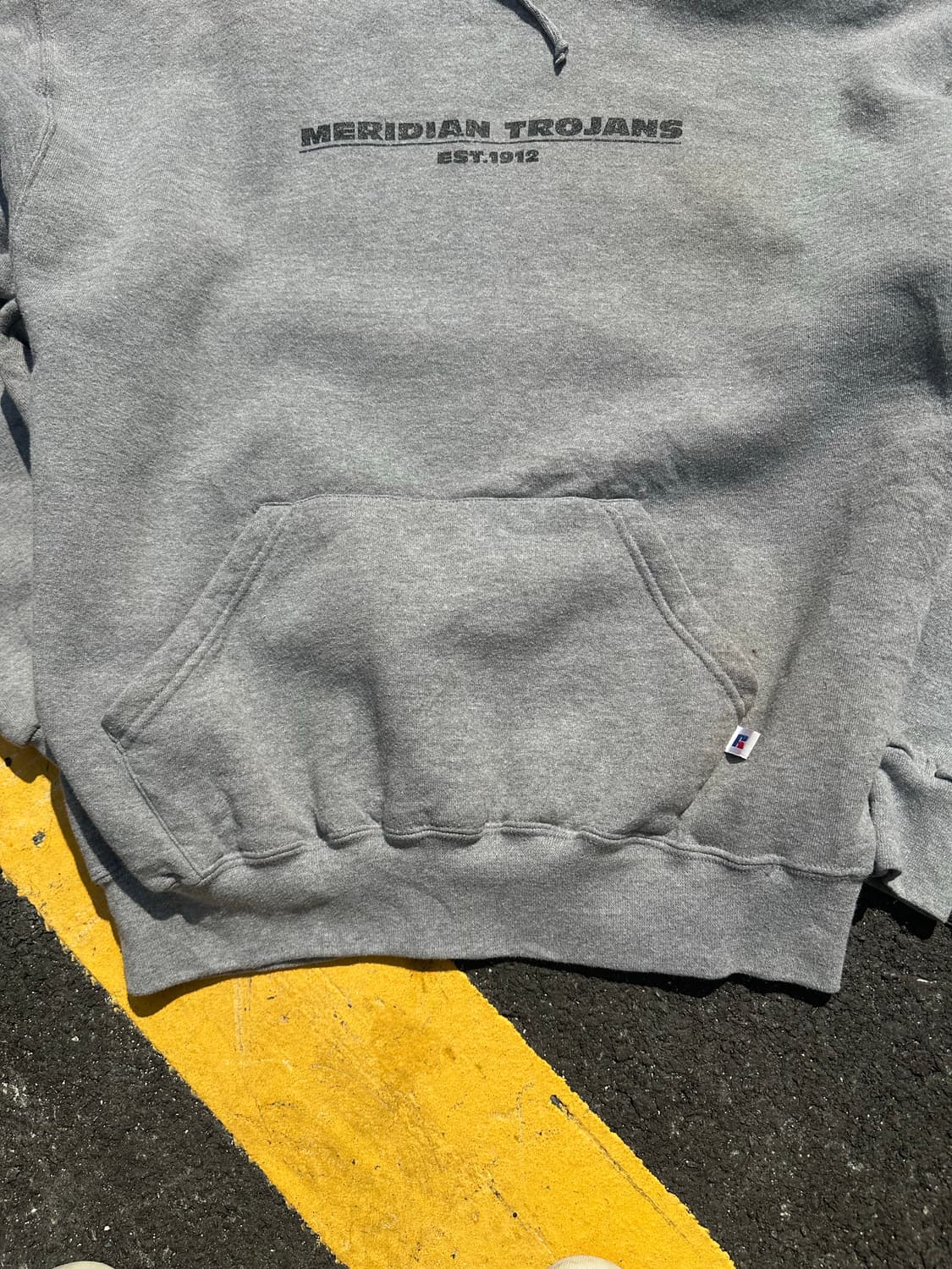 90’s Russell Athletic grey letters hood  상품이미지6
