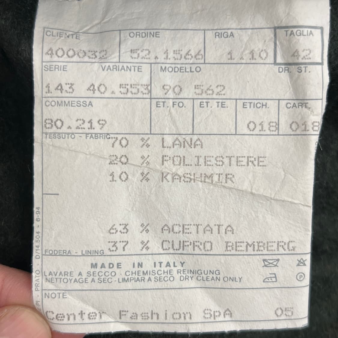 버버리 빈티지 캐시미어 혼방 울 블레이저 42 상품이미지7