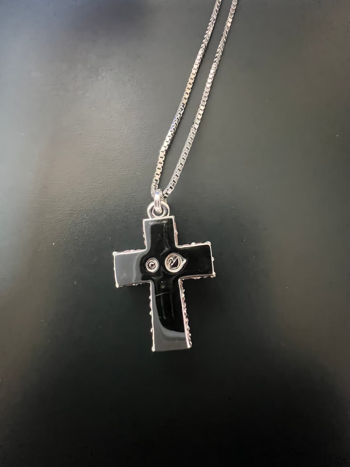 스와로브스키 핑크 십자가 목걸이 상품이미지3