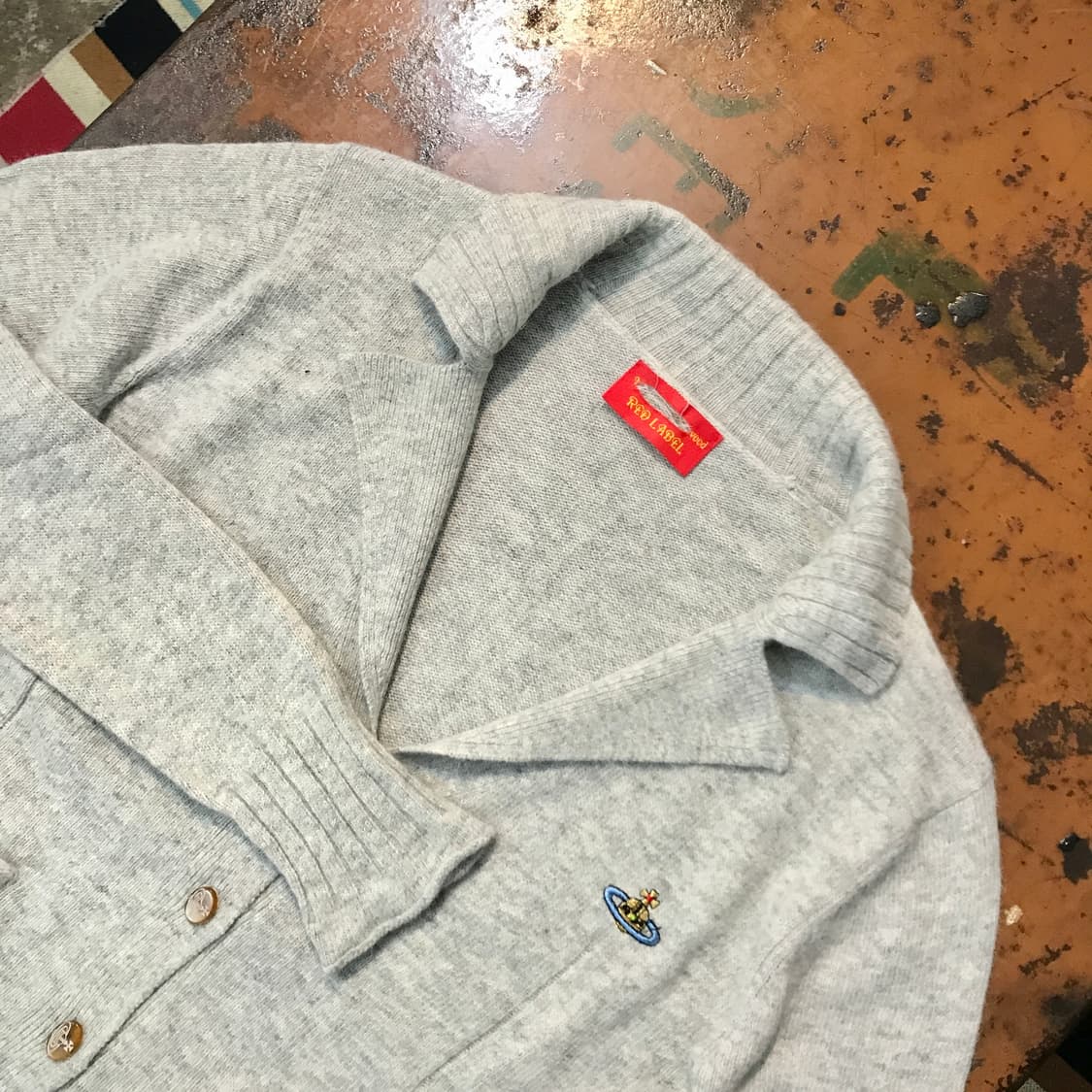 비비안 웨스트우드 앙고라 울 그레이 카라 가디건 여성 55 사이즈 상품이미지3