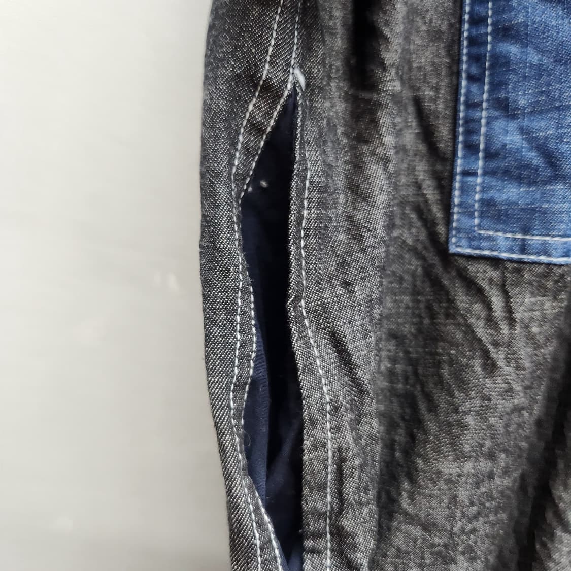 모노플로우 아메카지 배색 디테일 반팔 셔츠자켓 L(XL) 상품이미지5