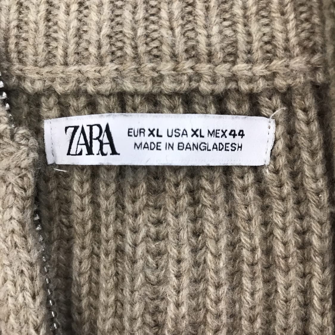 지리 베이지브라운 하프집업 니트 [XL] 상품이미지5