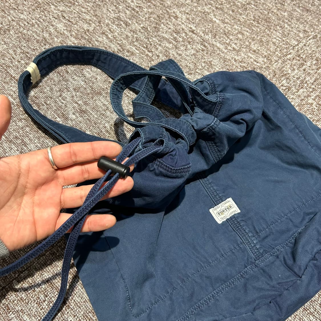 요시다 포터 네이비 코튼 숄더백 토트백 헬멧백  상품이미지5