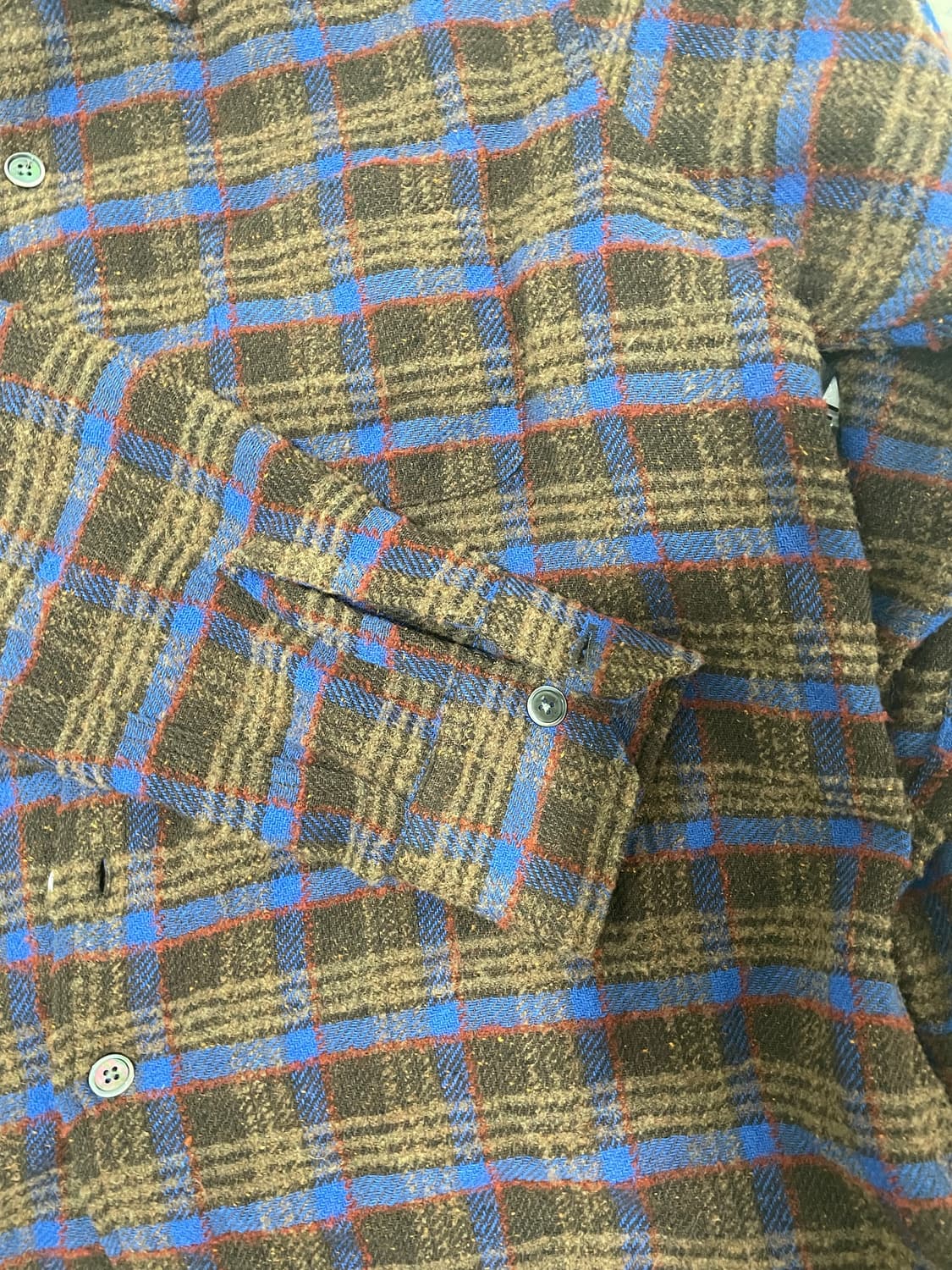 46 아워레가시 어보브 셔츠 브라운 판코우체크  상품이미지2