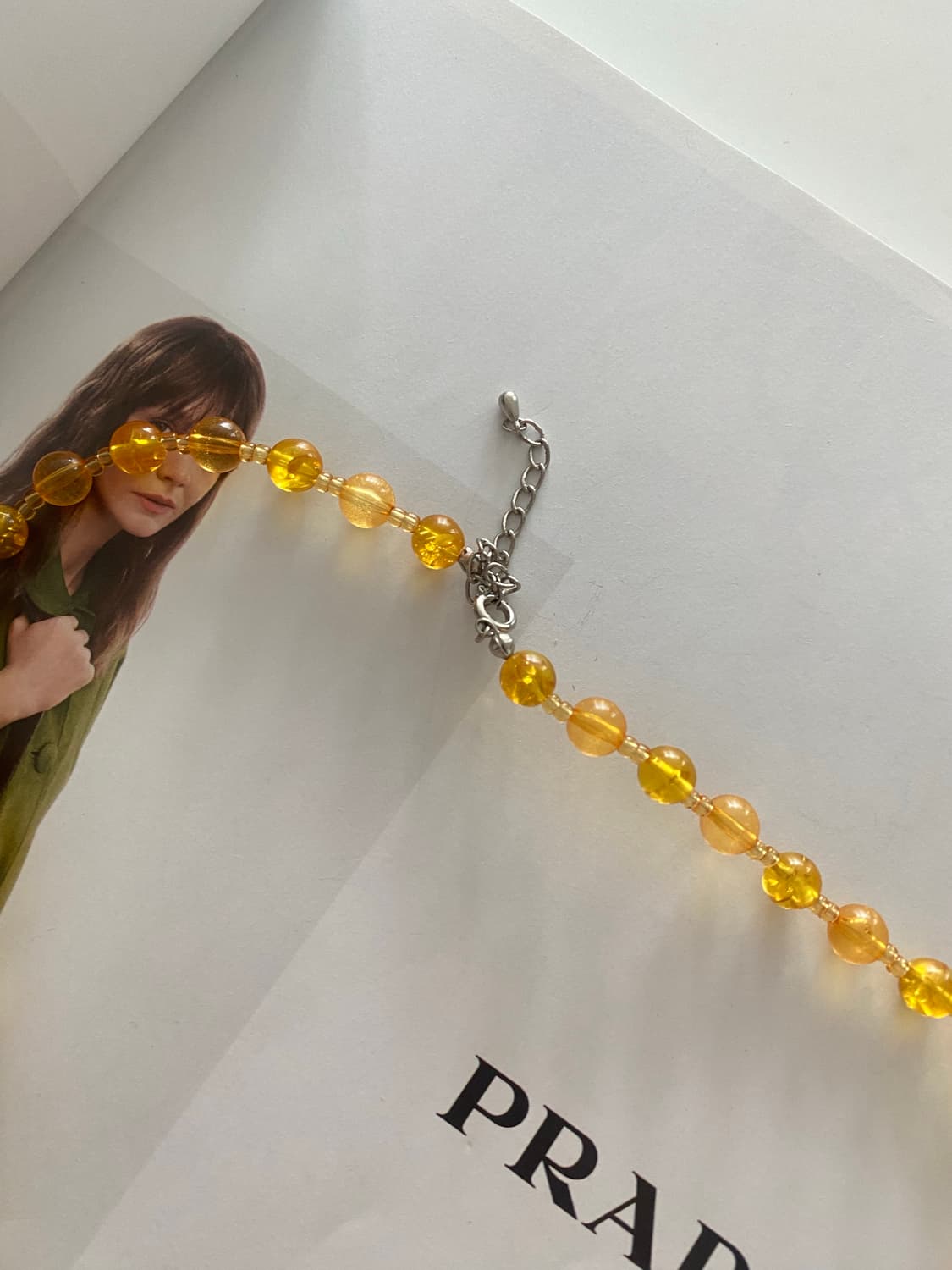 빈티지 앰버톤 롱 목걸이 레이어드 상품이미지5