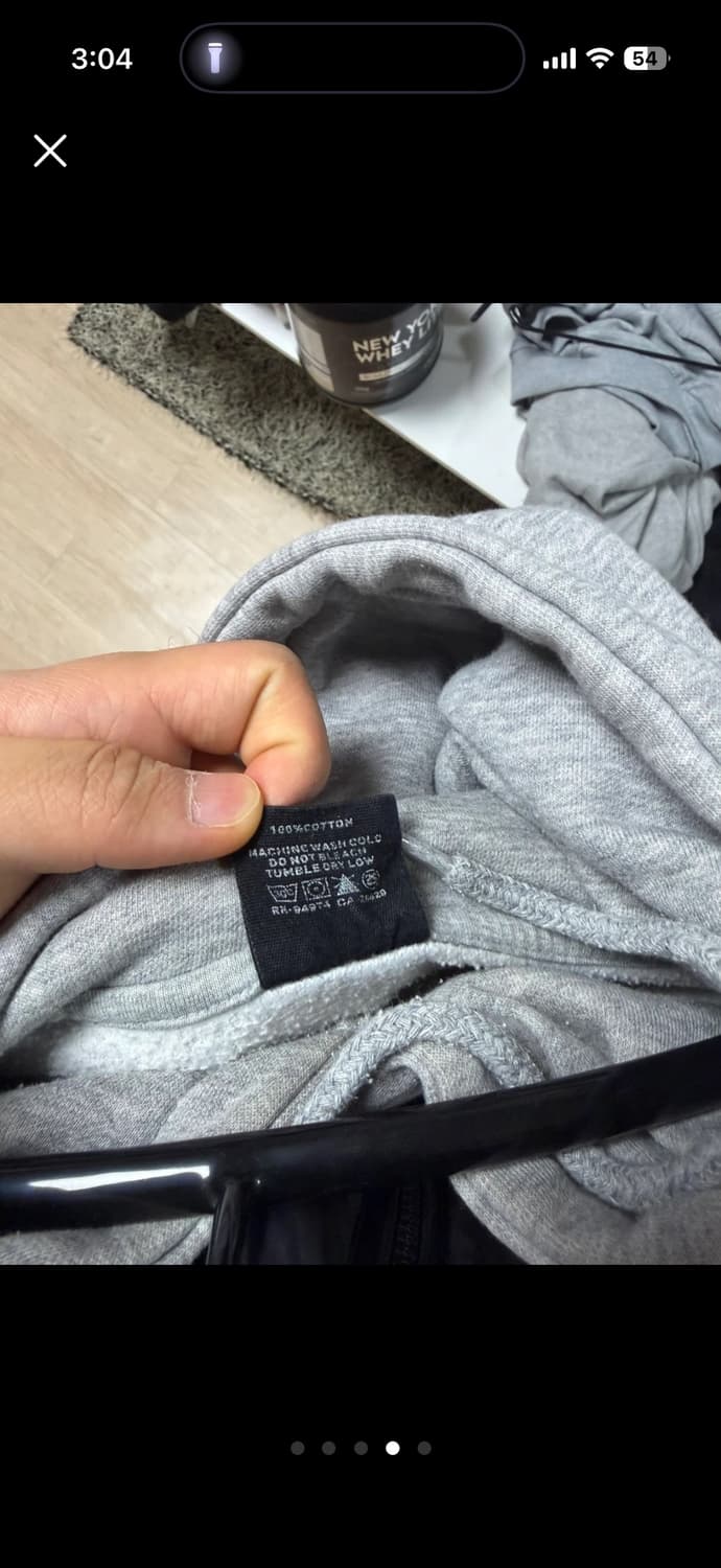 스투시 회색 후드 L 상품이미지4