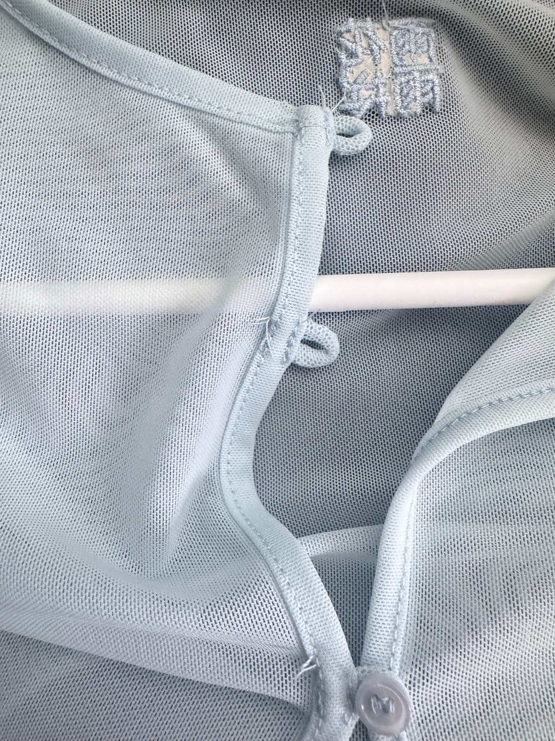 우화 wrinkle mesh cardigan 시스루 가디건 blue 상품이미지3