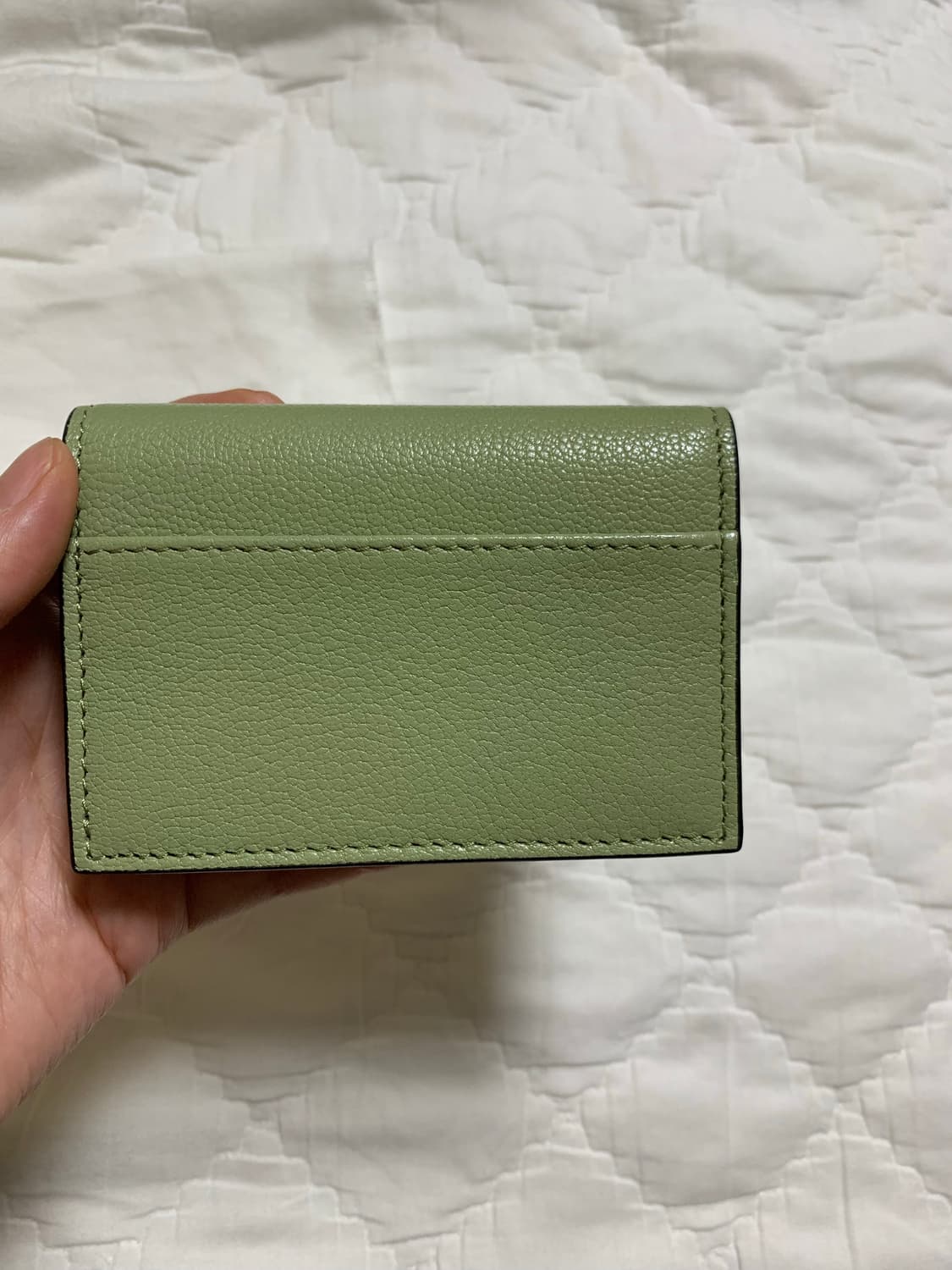 디올 새들 플랩 카드홀더 세이지 그린 카드지갑 상품이미지6