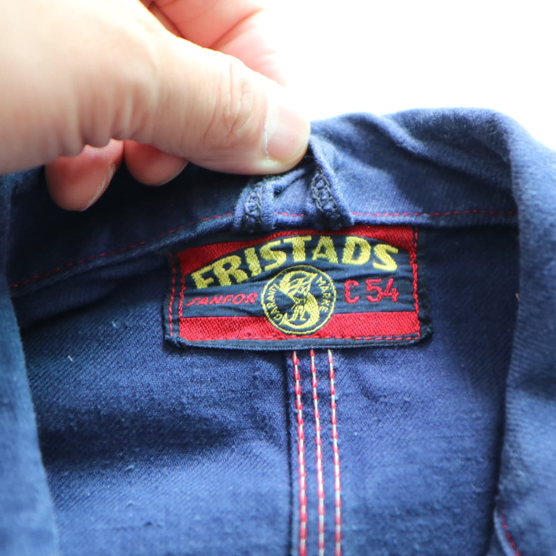 70s 프렌치 Fristads  노치드 라펠 리벳 초어 워크자켓(105) 상품이미지6