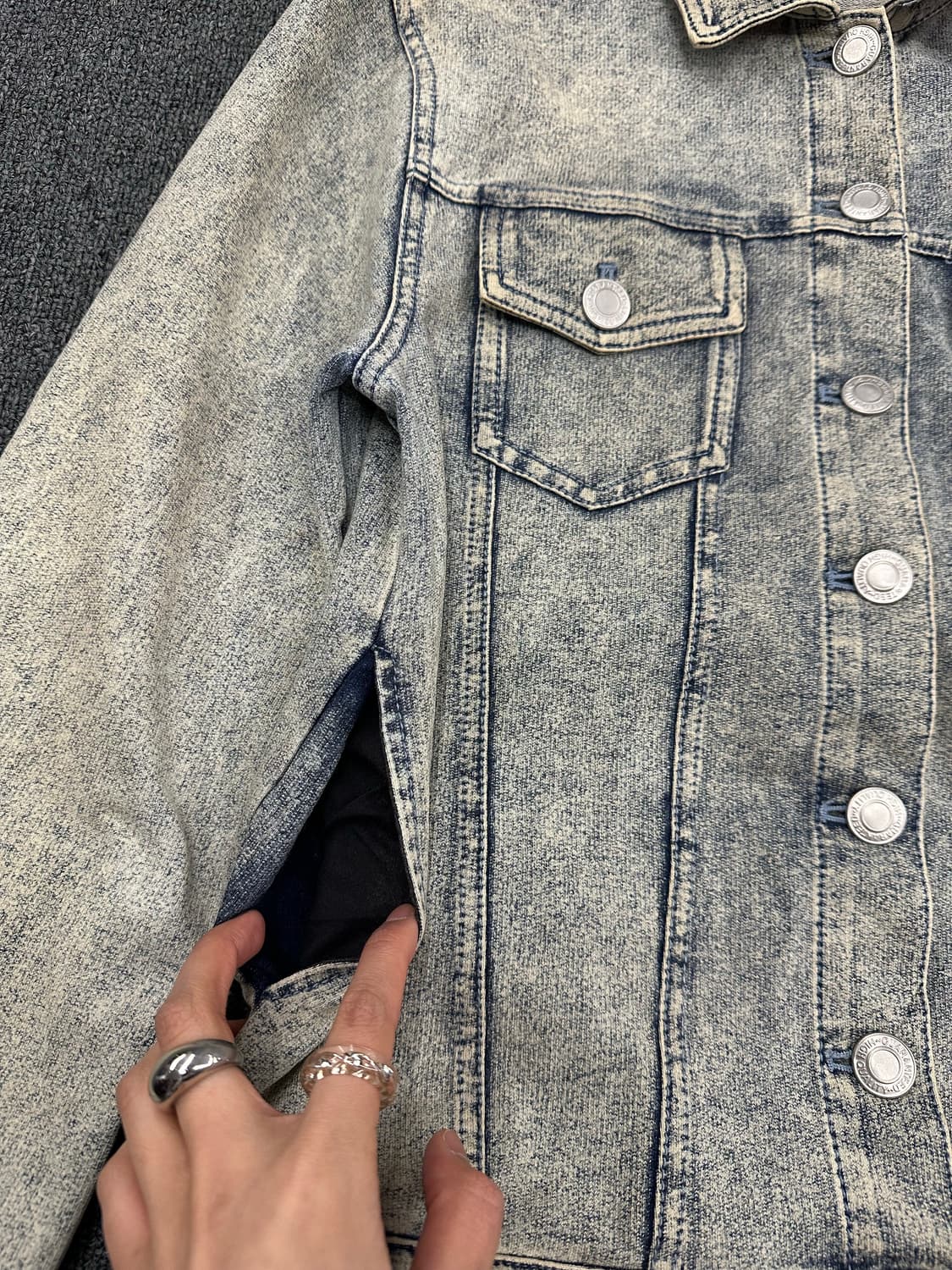 L)Japanese vintage 여성 Stretch 데님 자켓 상품이미지3