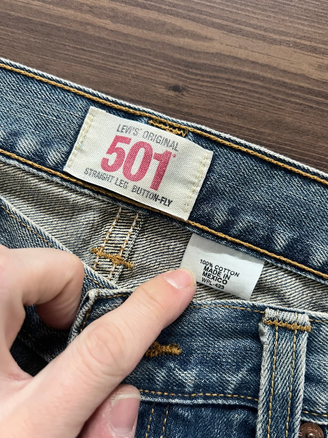 00s Levis 리바이스 501 스트레이트 레그 버튼플라이 데님 팬츠 상품이미지6